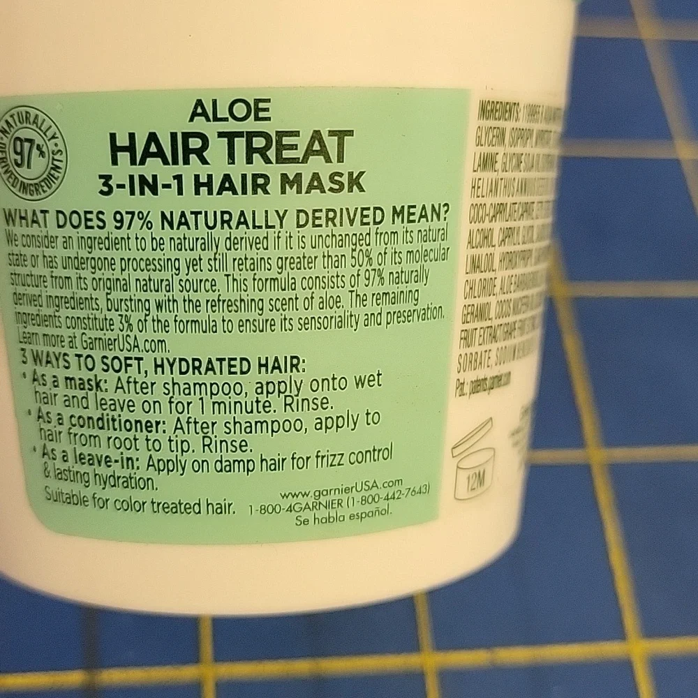 Garnier Fructis Aloe Hair Mask 3.4 fl oz/100ml New